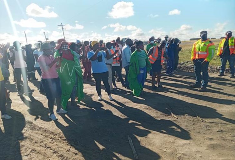 Activists  and community members protest Ikwezi Coal Mine in Dannhauser