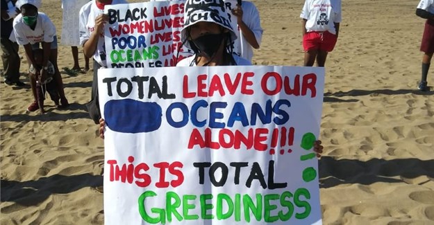 Activists protest Total's drilling plans